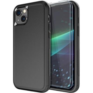 Imagem de LOVE BEIDI Capa para iPhone 15 Plus à prova d'água | Capa de telefone à prova de choque à prova de poeira com protetor de tela para iPhone 15 Plus - transparente