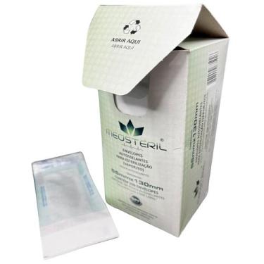 Imagem de 200 Envelopes Autosselantes Medsteril 55mm x 130mm  Papel Grau Cirúrgi