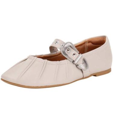 Imagem de Sapatilha feminina flat vizzano 1443104, Taupe, 36