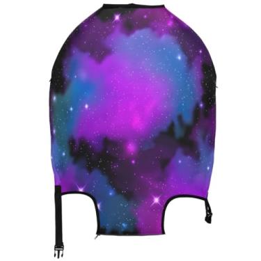 Imagem de Joisal Capas de mala coloridas protetoras de bagagem fofas laváveis galáxia roxas estrelas neblina presentes de viagem manga de bagagem, Galaxy Purple Stars Fog, XL, Fits 29-32 Inch Case, Capa de mala