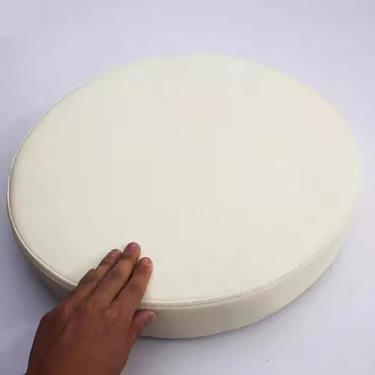 Imagem de Yadlan Almofada de cadeira redonda de couro sintético à prova d'água, almofada de assento grossa 3/5/8 cm redonda espuma redonda almofada de cadeira redonda antiderrapante para casa, escola, cadeira