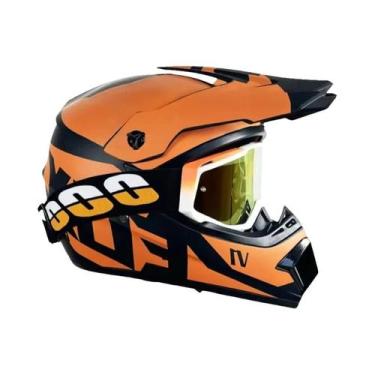 Imagem de Kit De Capacete De Motocross Para Adultos E Jovens Com Óculos MX E Luv