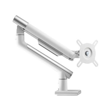 Imagem de BEGWVDJTP Braço de suporte para monitor de computador T7-1W Desktop tela simples sem furo universal giratório fundo telescópico (branco)