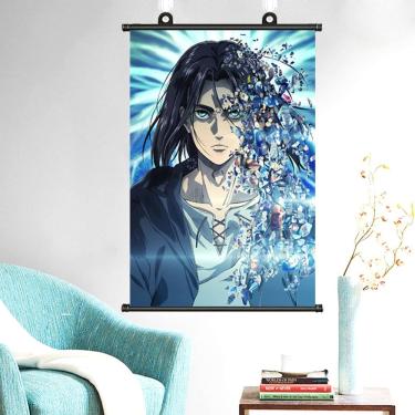 Imagem de Arte de parede em tela Attacks on Titans Levis Ackermans Anime 40x60cm