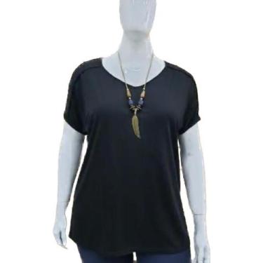 Imagem de Blusa Feminina Plus Size com Vivo no Ombro, casual que faz o seu estil