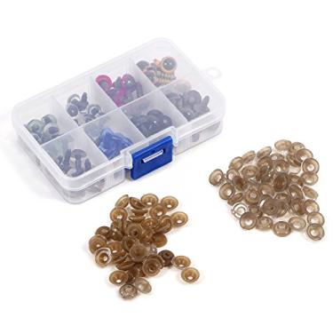 Imagem de HEEPDD 80 PeçAs 40 Pares de Olhos de Segurança, Olhos de Plástico de 10 Mm Com Arruelas para Boneca de Ursinho de Pelúcia, Boneco de Pelúcia, Prático para Fazer As Mãos, Educação (vidro)