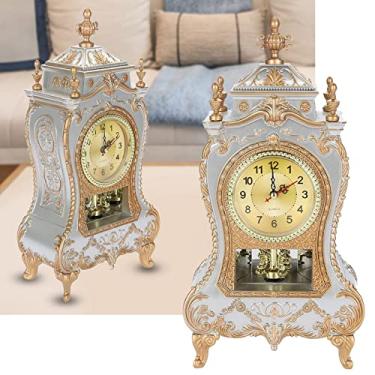 Imagem de Relógio de Mesa Plástico Estilo Vintage Despertador Decorativo com 12 Músicas Aviso Design para Parede Decoração Casa Hotel e Escritório