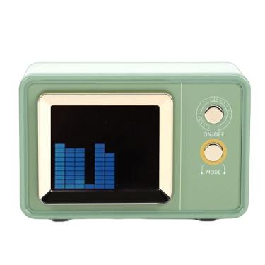 Imagem de Luqeeg Alto-falante retrô Com Exibição de Letras, Alto-falante Sem Fio Portátil, Decoração de Quarto Vintage, Mini Presentes para Mulheres, Homens, Pai, Som Claro para Mesa, Música