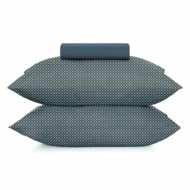 Imagem de Jogo de Lençol 3 Peças Casal Altenburg Acetinado Slim, Azul