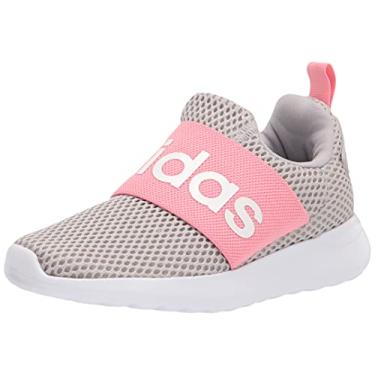 Imagem de adidas Tênis de corrida infantil unissex Lite Racer Adapt 4.0, Cinza/Cinza/Super Pop, 2 Little Kid