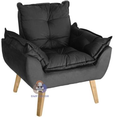 Imagem de Poltrona Opala Suede Preto