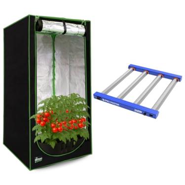 Imagem de Kit de Cultivo Grow Estufa Tenda 100x100x200cm Cultivo Indoor, LED Grow Quantum Bar 240W Painel Lâmpada Chips PRO-MASTER Quantum Board Qb Original Master Plants