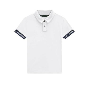 Imagem de Camiseta Polo Infantil Menino Malha Luc.boo Branca-Masculino