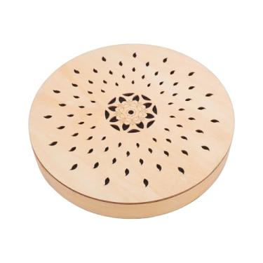 Imagem de Walmeck Tambor de Mão Instrumento de Percussão étnica Tambor Bambu Som água Relaxante para Fontes Festa Em Casa Instrumento Mão Portátil Música Onomatopaica (Design gotas)