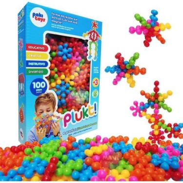 Imagem de Brinquedo Montar Plukt Estrelas Educativo Criativo 100 Pcs Criança Adu
