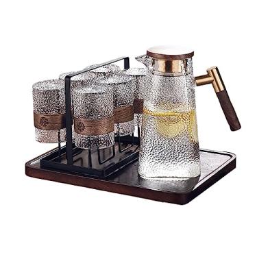 Imagem de Jarra de água de vidro retrô chinesa para casa, resistente a altas temperaturas, conjunto de chaleiras, antiqueimaduras, sala de estar, hospitalidade, jarra de chá gelada