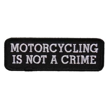 Imagem de Hot Leathers Costura ou ferro bordado | Motociclismo is Not A Cr Patch 4 Jaqueta e colete de couro jeans | PPL9668-4L x 1A