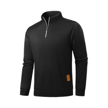 Imagem de Moletom Masculino De Outono Inverno Quente Com Manga Longa E Zíper Fro