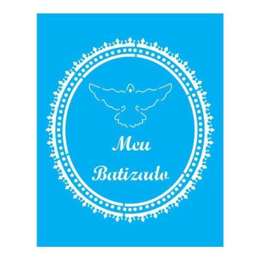 Imagem de Stencil Tamako Meu Batizado - 20X25Cm - Ref B702