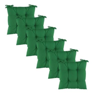 Imagem de Kit 6 Assentos Almofada 4 Furos Futton Cadeira Poltrona Sofa Pallet Fi