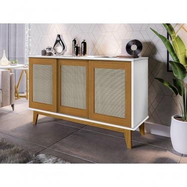 Imagem de Buffet Detroit 3 Portas Branco / Madeira - Tebarrot