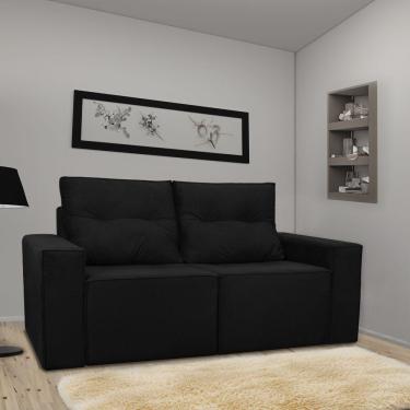 Imagem de Sofá 2 Lugares Onix 1,80m Para Sala Confortavel Sued Herrero Cor:preto