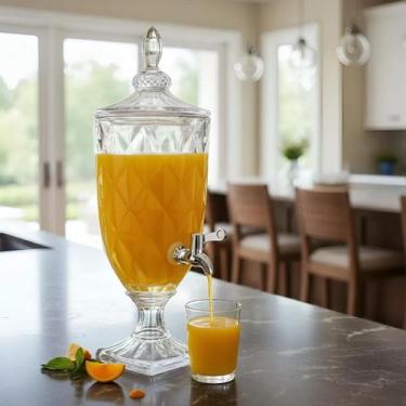 Imagem de Suqueira Vidro Suqueira 5 Litros com Torneira Jarra De Vidro para Suco