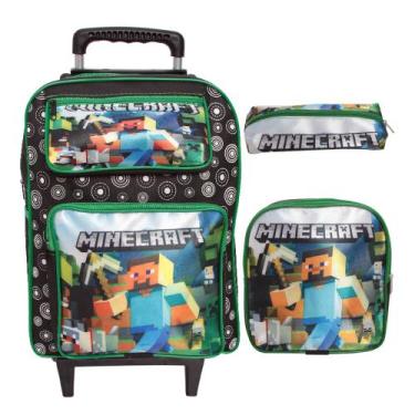 Imagem de Kit Mochila Infantil Menino Escolar Reforçada Personagem - Plike