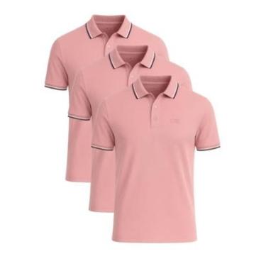 Imagem de Kit 3 Camisas Polo Masculina Básicas Crocker-Masculino