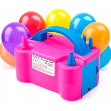 Imagem de Bomba Elétrica Portátil Inflar Bexiga Bola Balão Festa 110V