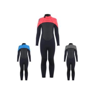 Imagem de Macacão Long John Roupa Borracha Neoprene Infantil Unissex Natação Sur