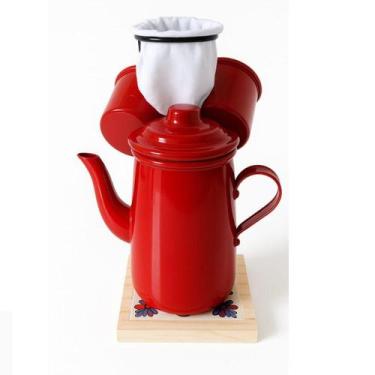 Imagem de Xícara Café Gourmet, Suporte, Coador, c/ 2 Canecas 80ml, Bule 500 ml V