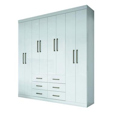 Imagem de Guarda Roupa Casal 8 Portas 6 Gavetas Liverpool Santos Andira