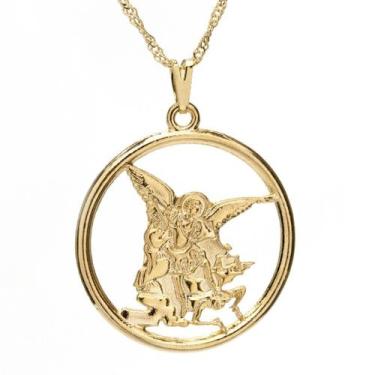 Imagem de Colar Arcanjo Miguel 30mm Masculino Feminino Católico - Sunshine Crist