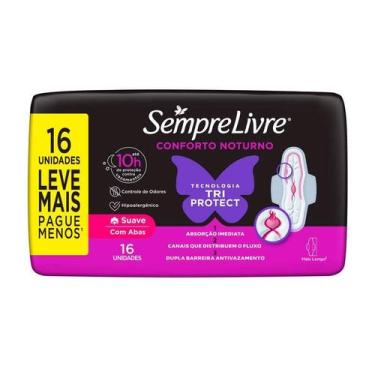 Imagem de Absorvente Sempre Livre Adapt Plus com Abas 16 Unidades, 16 unidades