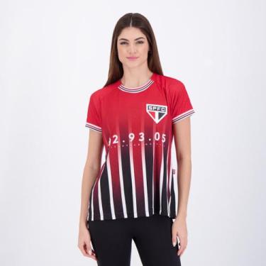 Imagem de Camisa São Paulo Esportiva Feminina Vermelha - Surf Center, G