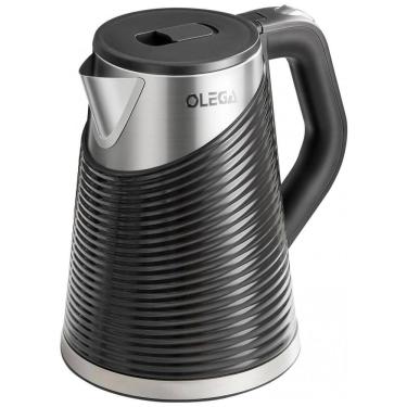 Imagem de Olega Chaleira Elétrica 1500W 1,8L Inox com Desligamento Automático e Proteção Antisseca - Preta e Prata