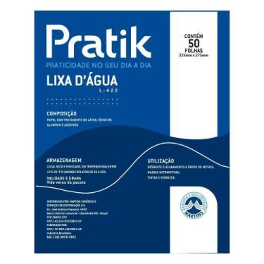 Imagem de Lixa D'Água Pratik G400 225x275mm - Embalagem com 50 Unidades