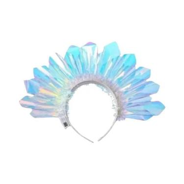 Imagem de Tiara Colorida Com Luzes Laser Para Festas, Performances E Eventos - A