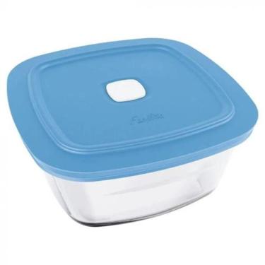 Imagem de Pote Vidro Temperado Facilita Vap 2L Quadrado Marinex - Nadir, Azul