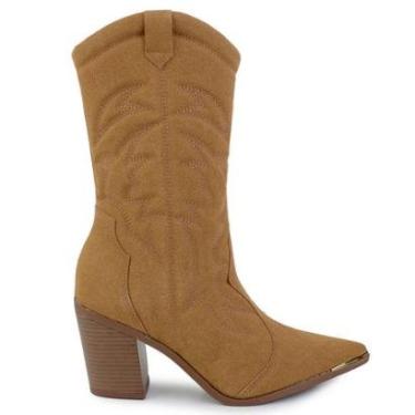 Imagem de Bota Feminina Vizzano Western Marrom Caramelo - 3113.101-Feminino