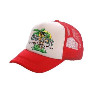 Imagem de Boné De Beisebol Masculino Multicolorido Com Estampa De Palmeira, Para