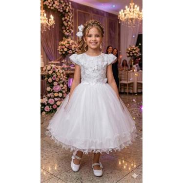 Imagem de Vestido Marie Jardim Encantado Branco - Elegante e Confortável, 12