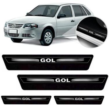 Imagem de Kit 8 Peças Soleira Adesivo Porta Vw Gol 4 Portas G4 G5 G6 G7 - Emblem