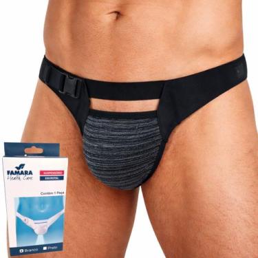 Imagem de Suspensório Escrotal Masculino Suporte Testicular Pós Cirurgia Hérnia 