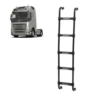 Imagem de Escada Traseira p Volvo FH 2015 até 2021 - 5 Degraus Preto - Fabbof