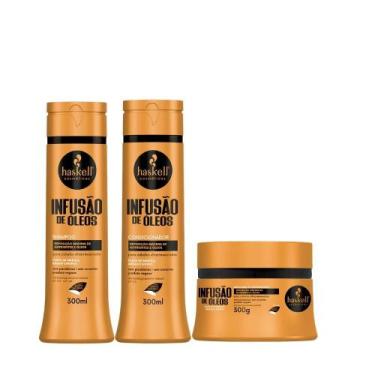 Imagem de Kit Haskell Infusão de Óleos Shampoo 300ml + Condicionador 300ml + Más