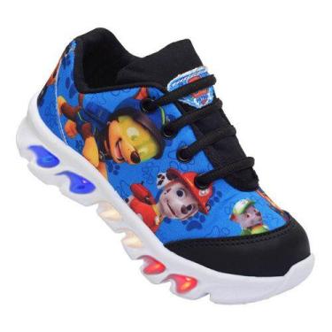 Imagem de Tênis de Led Infantil Masculino Patrulha Canina, Azul, 24