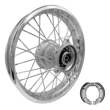 Imagem de Roda Traseira NXR Bros 125 e 150 Aro 4mm Alinhada com Lona de Freio - 