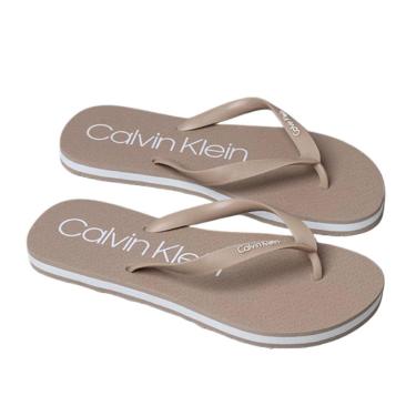 Imagem de Chinelo Masculino Calvin Klein Swim Caqui Claro Ckswm1100I-Masculino